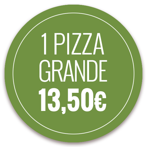 pizza grande 13,50 euros